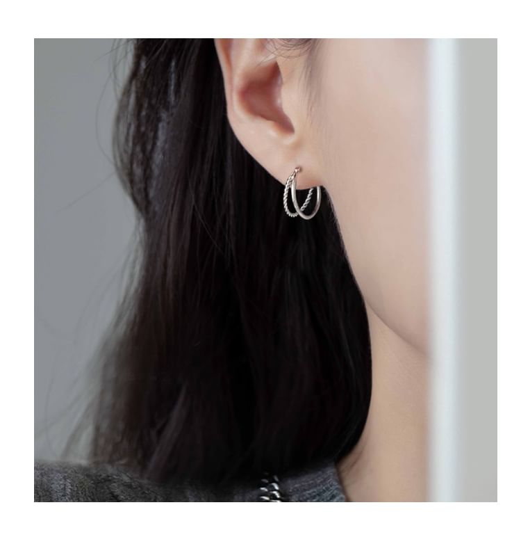 Layered Alloy Earring Hoop