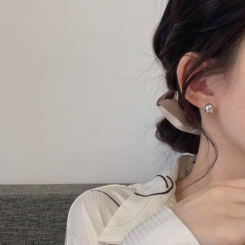 Stud Earring Polished Alloy