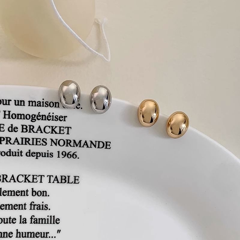 Stud Earring Polished Alloy