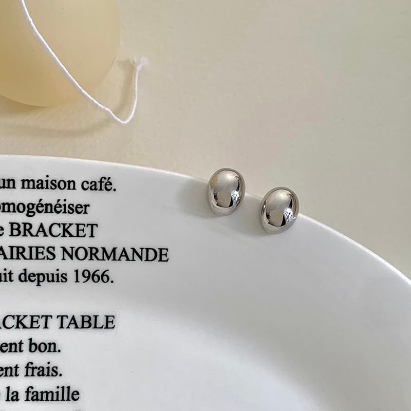 Stud Earring Polished Alloy