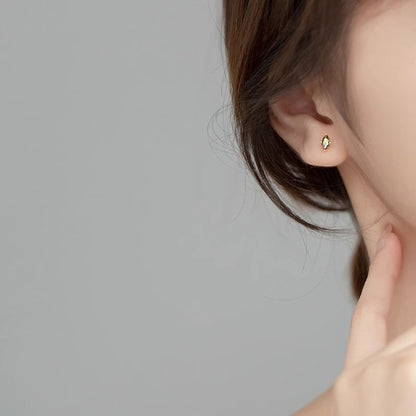 Stud Earring Rhinestone Alloy