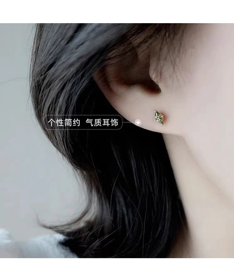 Stud Earring Rhinestone Alloy