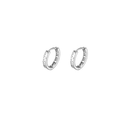 Earring Numeral Alloy Roman Hoop