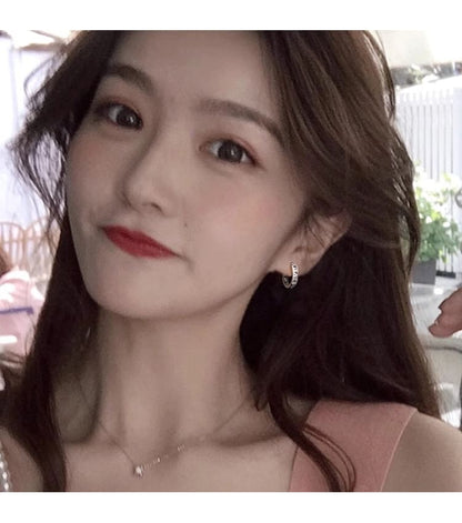 Earring Numeral Alloy Roman Hoop