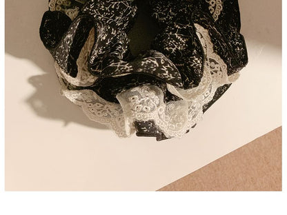 Trim Scrunchie Print Floral Lace