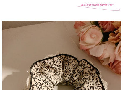 Trim Scrunchie Print Floral Lace