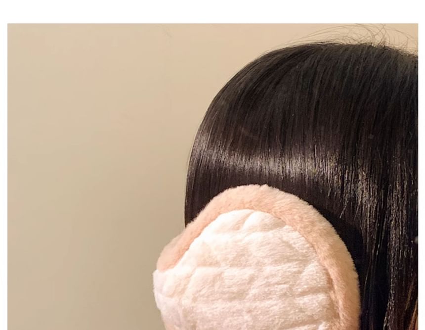 Fluffy Earmuffs Contrast Trim