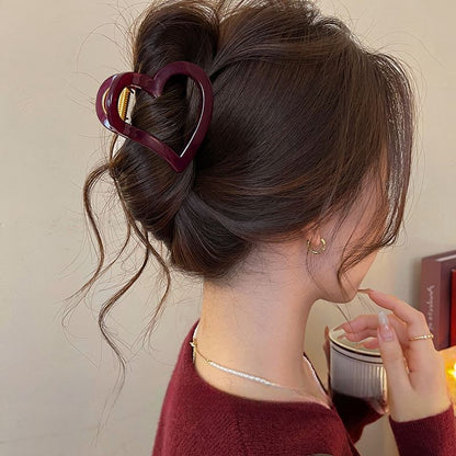 Plain Hair Claw Heart