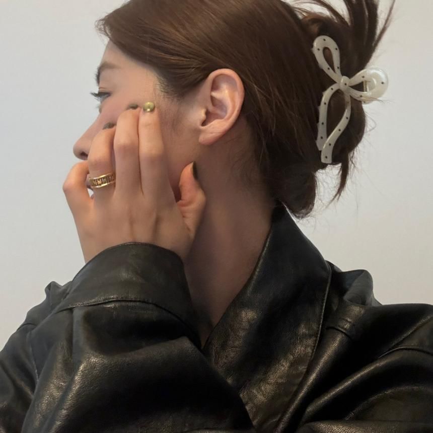 Polka Claw Hair Dot Bow