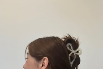 Polka Claw Hair Dot Bow