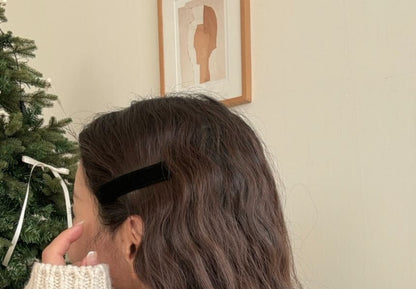 Velvet Plain Hair Clip