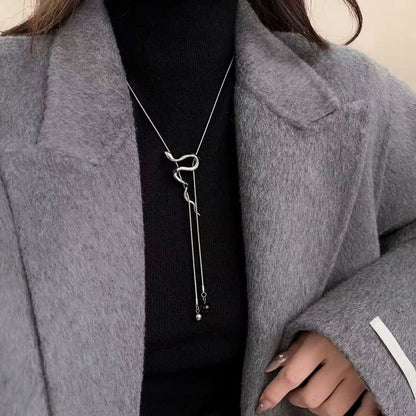 Lariat Alloy Snake Necklace Pendant