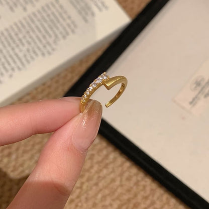 Ring / Open Set Alloy Rhinestone