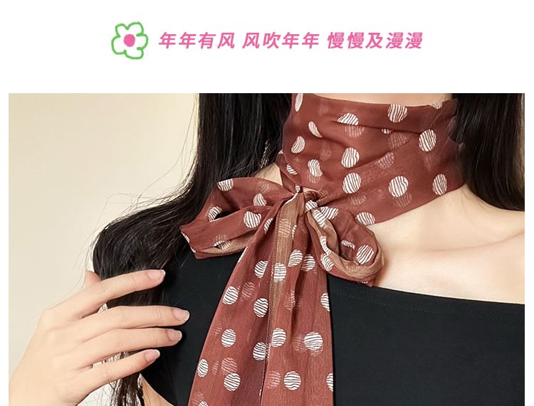 Narrow Dot Scarf Polka
