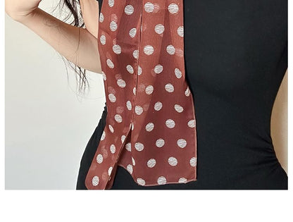 Narrow Dot Scarf Polka