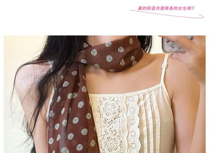 Narrow Dot Scarf Polka