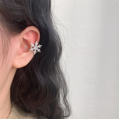 Ear Snowflake Cuff Rhinestone