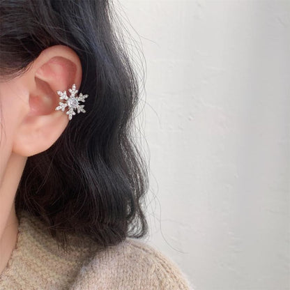 Ear Snowflake Cuff Rhinestone