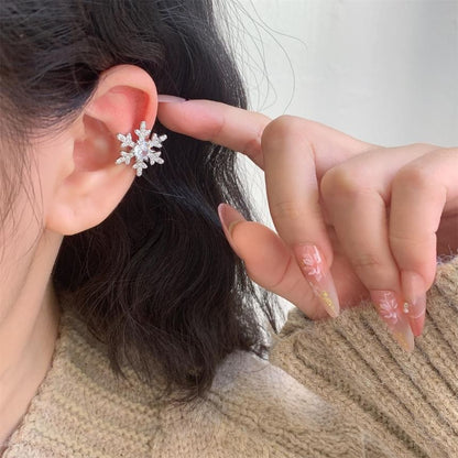 Ear Snowflake Cuff Rhinestone