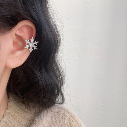 Ear Snowflake Cuff Rhinestone