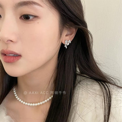 Rhinestone of 4: Set Stud Earring