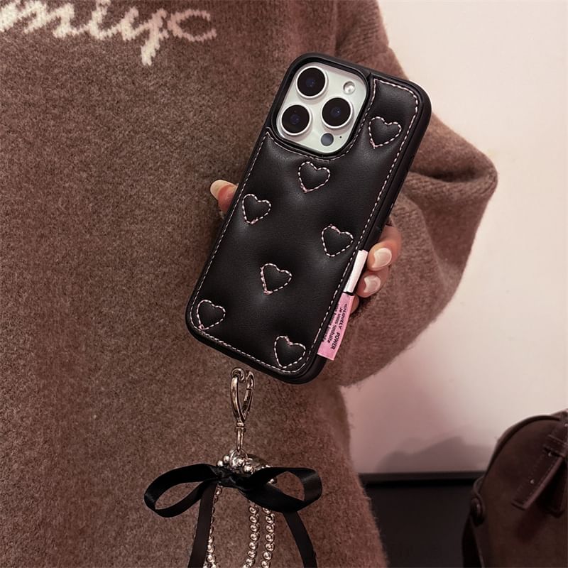 / Case Phone Strap Set Heart