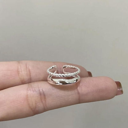 Open 925 Silver Sterling Metal Ring