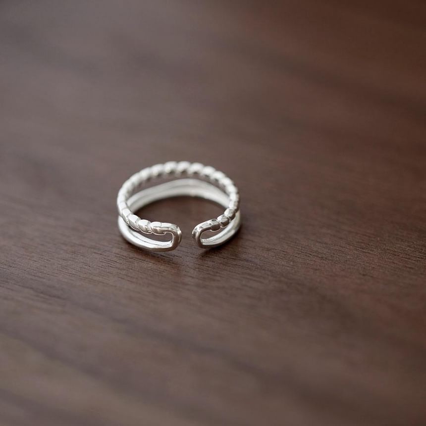 Open 925 Silver Sterling Metal Ring