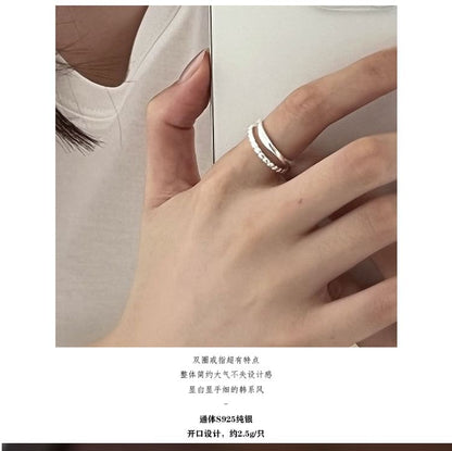 Open 925 Silver Sterling Metal Ring