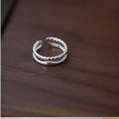 Open 925 Silver Sterling Metal Ring