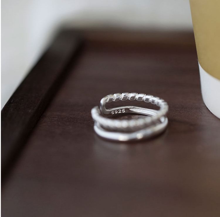 Open 925 Silver Sterling Metal Ring