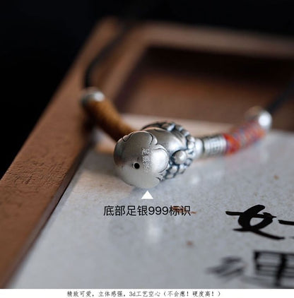 925 Buddha Pendant Necklace Silver Sterling