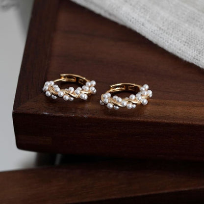 Hoop Earring Faux Pearl