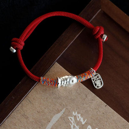 925 Fish Silver Bracelet Sterling String