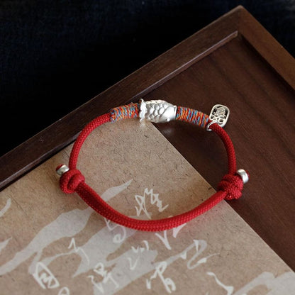 925 Fish Silver Bracelet Sterling String