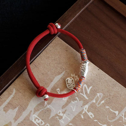 925 Fish Silver Bracelet Sterling String
