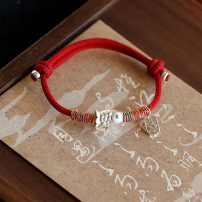 925 Fish Silver Bracelet Sterling String