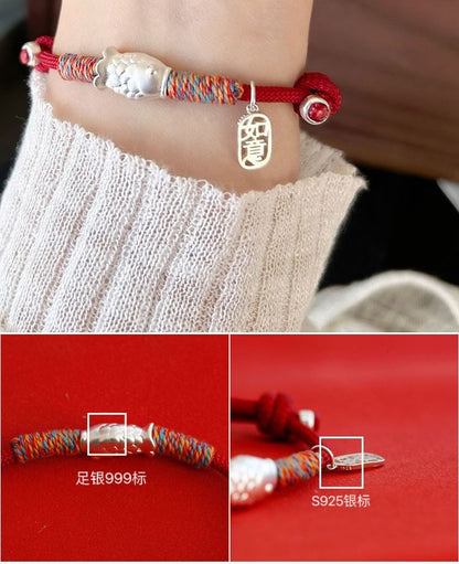 925 Fish Silver Bracelet Sterling String