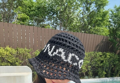 Bucket Lettering Crochet Hat