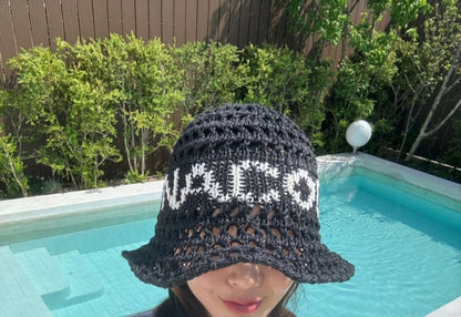 Bucket Lettering Crochet Hat