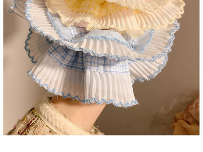 Panel Scrunchie Pleated Plaid