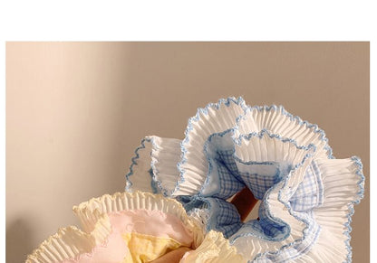 Panel Scrunchie Pleated Plaid