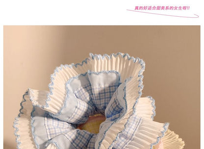Panel Scrunchie Pleated Plaid