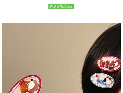 Acrylic Hair Dog Cartoon Clip