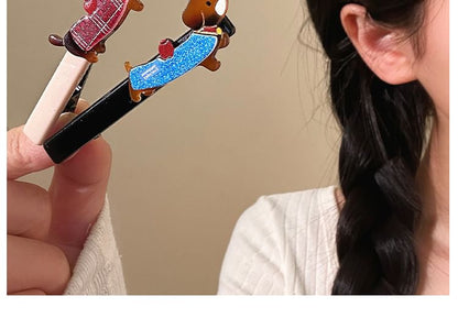 Acrylic Hair Dog Cartoon Clip