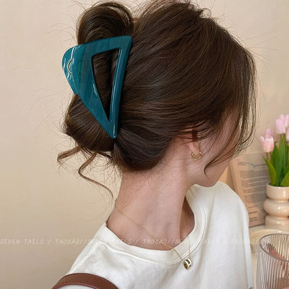 Acrylic Triangle Hair Claw Plain