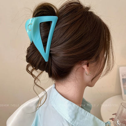 Acrylic Triangle Hair Claw Plain