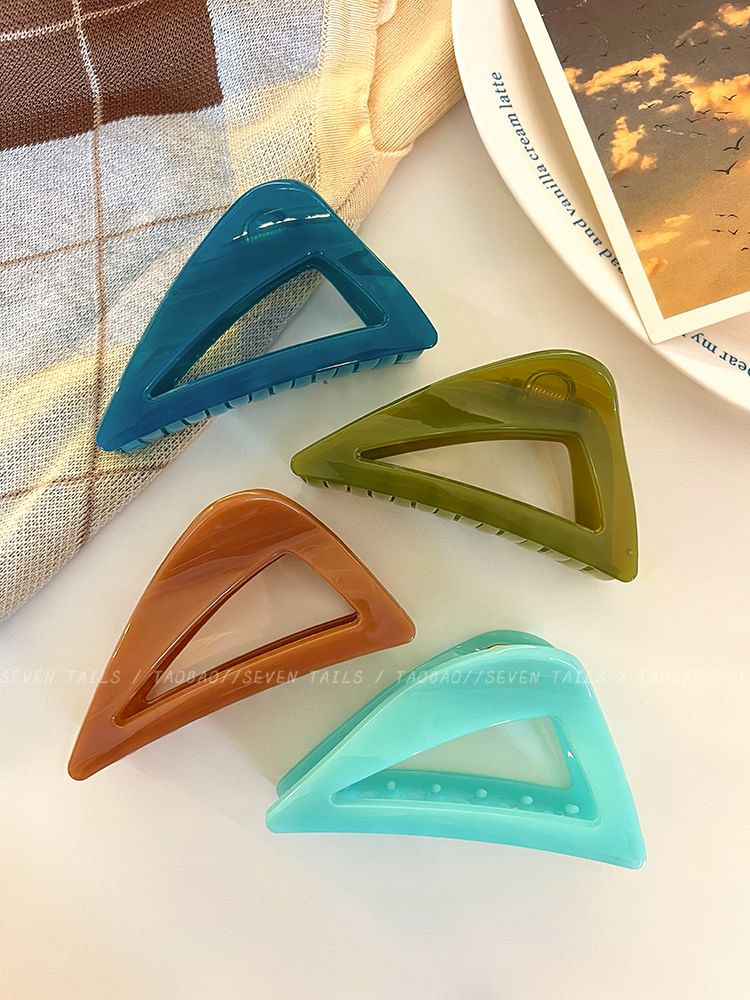 Acrylic Triangle Hair Claw Plain