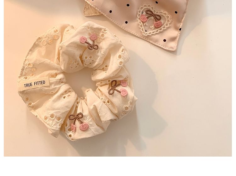 Applique Scrunchie Polka Cherry / (Various Designs) Dot
