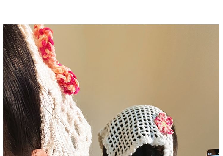 Floral Head Triangle Scarf